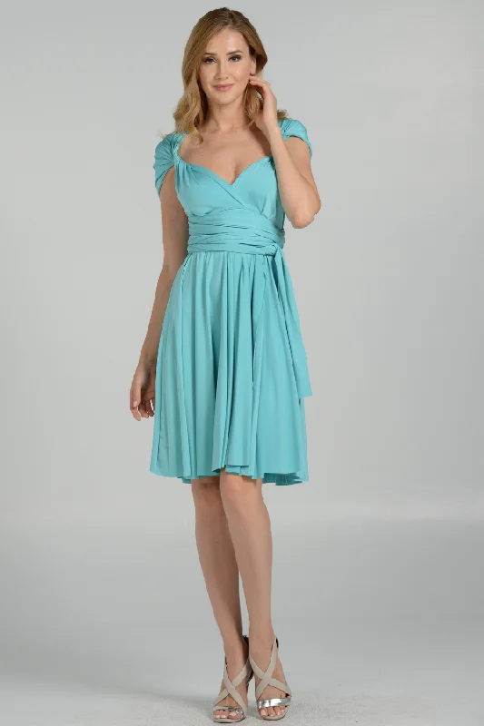 Convertible Jersey Short Length Dress 7020