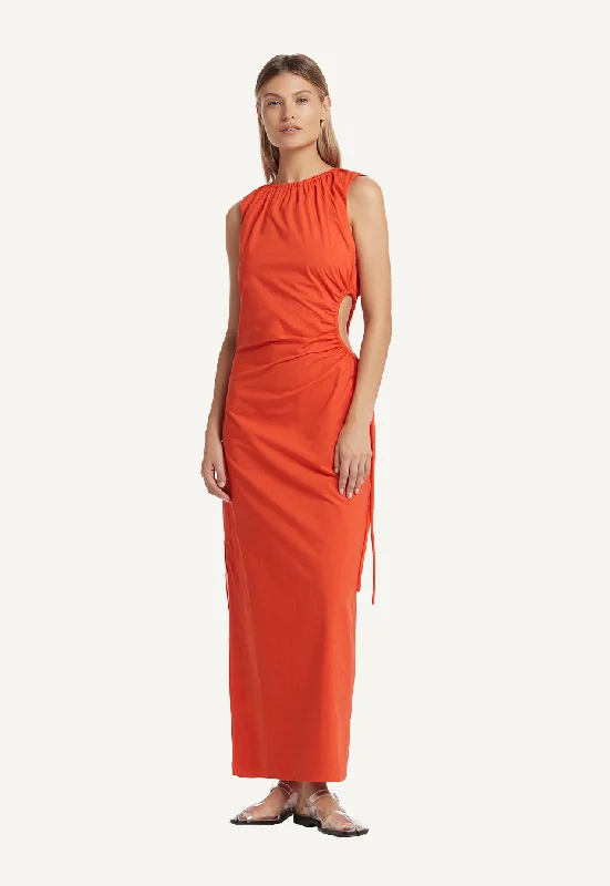 Anja Cut Out Dress in Red