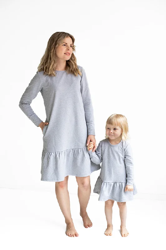 Kids' Frill Dress Grey