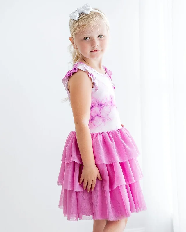 Pink Marble Tutu Tulle Dress