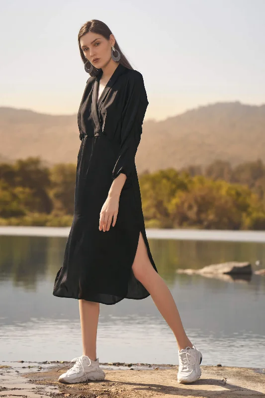 Maleficient Black Kimono Dress