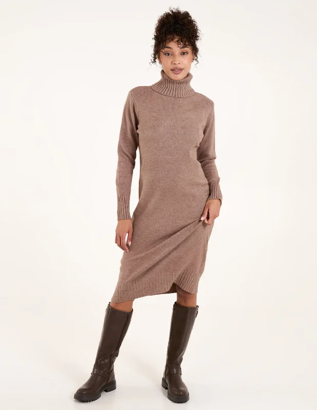 Roll Neck Jumper Dress