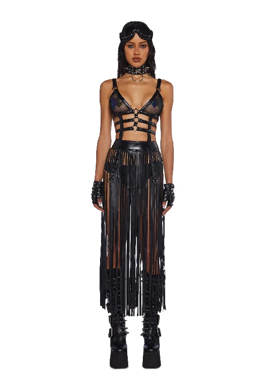 Night Shadows Harness Dress - Black