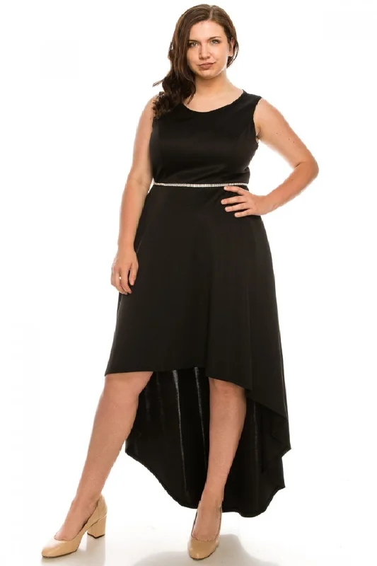 Shelby Nites - Scoop Neck High Low A-line Dress N281SC