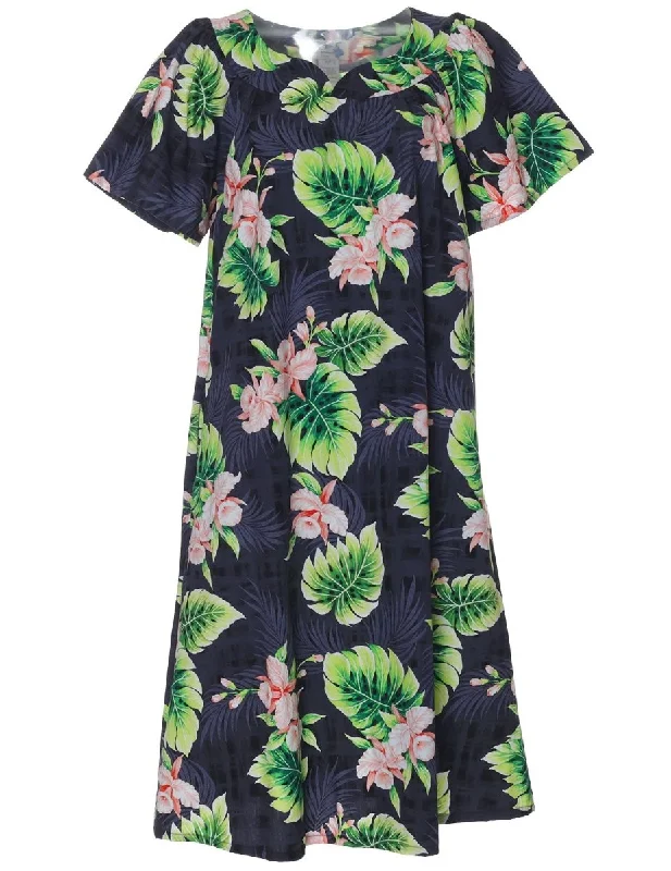 Short Muumuu Dress Orchids Kekala