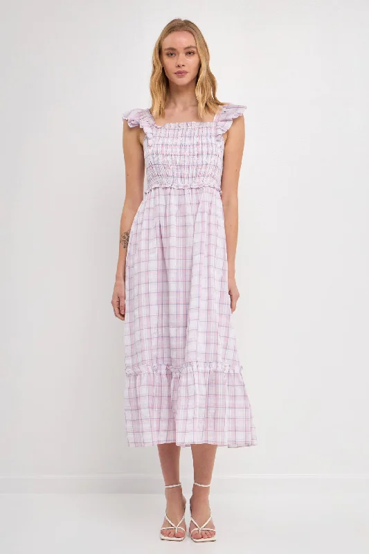 English Factory - WOMEN WOVEN PLAID DRESS