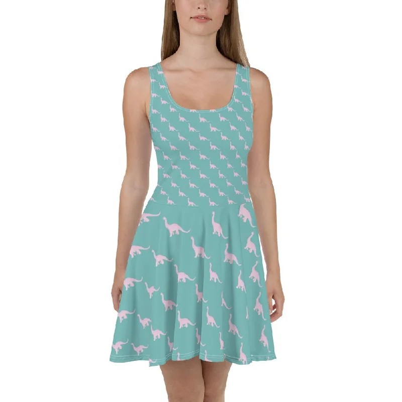 Women's Dinosaur Dress - Pink Brontosaurus