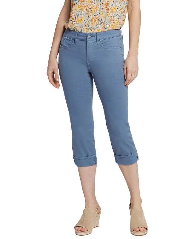 Nydj Marilyn Blue Stone Crop Leg Jean Classic Blue Denim Jeans