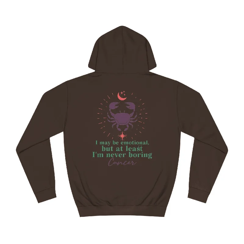 Cancer Unisex College Hoodie Hoodie with Hem Lace Feminine Delicate